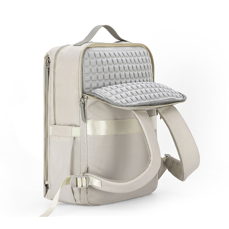 Pink Slim Minimalist Laptop Backpack - Shockproof & Anti-Theft Design, Travel-Friendly with Luggage Strap, Water-Resistant 6