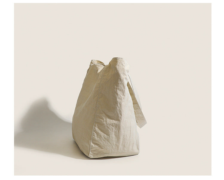 Beige Chic Lightweight Canvas Blend Tote Bag - Stylish Large Capacity Shoulder Bag for Women, Perfect for Commute & Daily Use 7