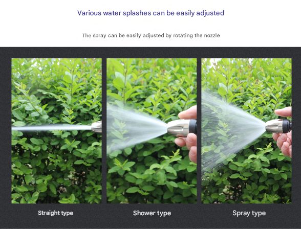 Black and Grey Heavy Duty Long Wand Garden Hose Nozzle - High Pressure Water Spray Gun with Adjustable Patterns for Car Wash, Plants & Cleaning 3