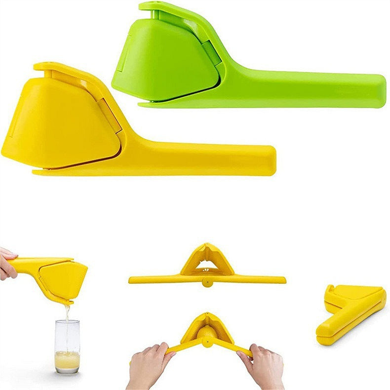 3 Pcs Yellow Easy-Squeeze Manual Citrus Juicer - Durable Lemon & Orange Squeezer with Pour Spout, Food-Grade PP
