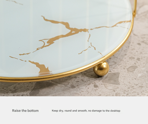 Gold and Black Elegant 2-Tier Gold Birdcage Cosmetic Organizer - Wrought Iron Countertop Storage Rack for Skincare, Makeup & Jewelry 6