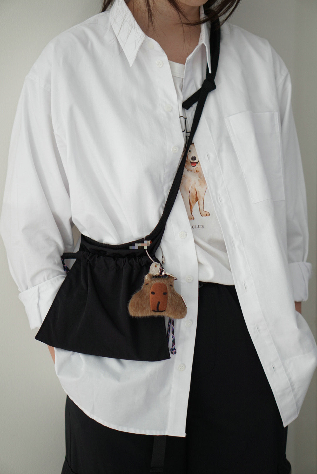 Red 2PCS Cute Lightweight Drawstring Crossbody Phone Bag - Simple Mini Shoulder Pouch (21x22cm) 3