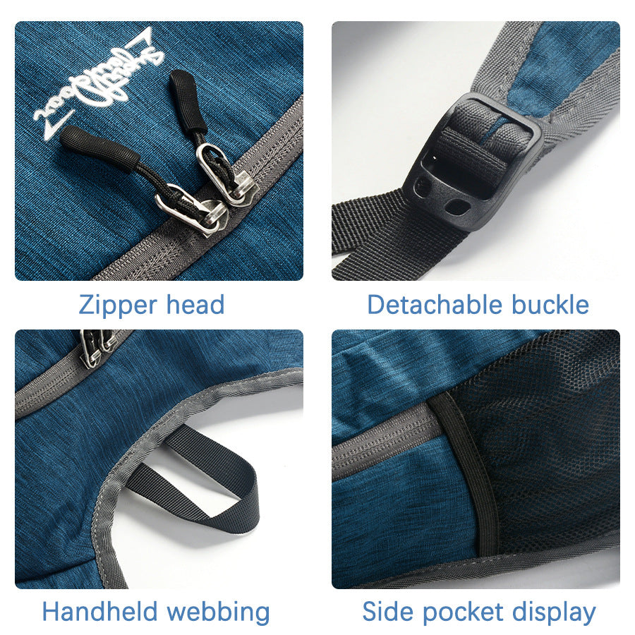 Grey Ultra Lightweight Packable Backpack - Foldable Daypack for Hiking & Travel 6