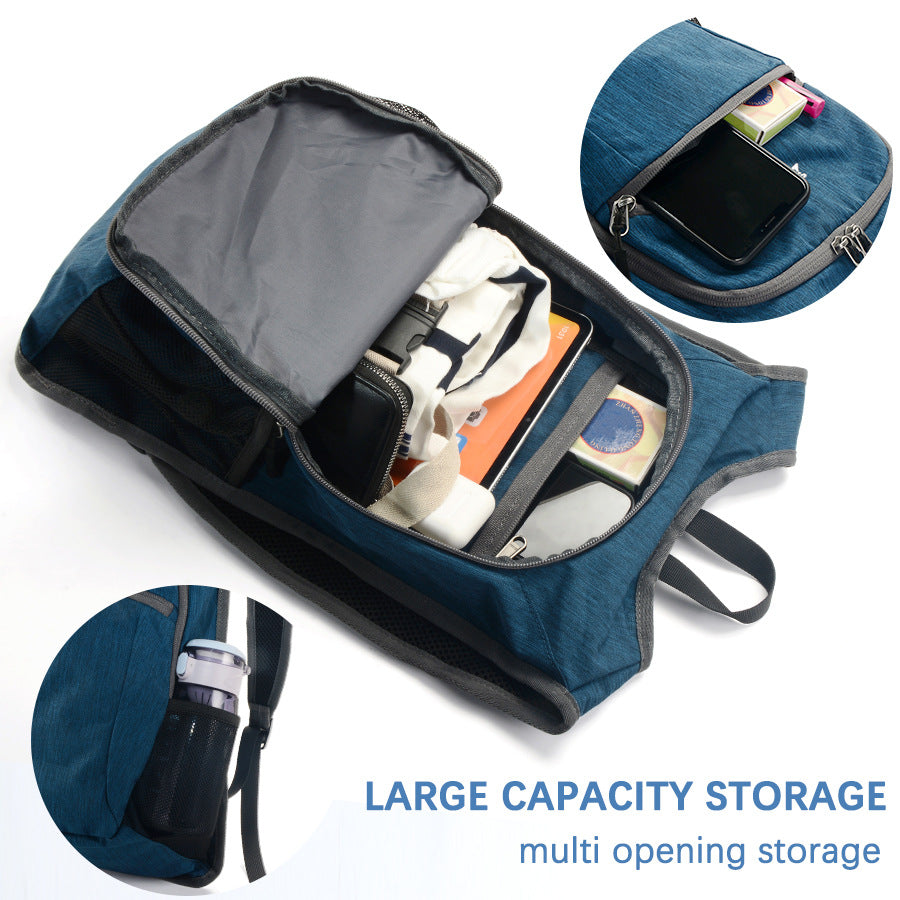 Navy Blue Ultra Lightweight Packable Backpack - Foldable Daypack for Hiking & Travel 3