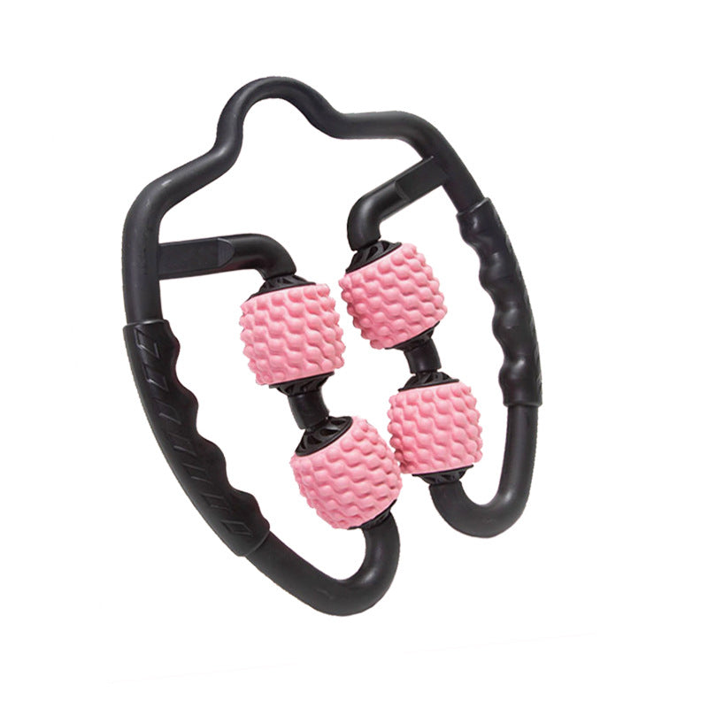 Pink Set of 2 Foam Roller Ring Leg Massagers - Muscle Relief & Circulation Tool