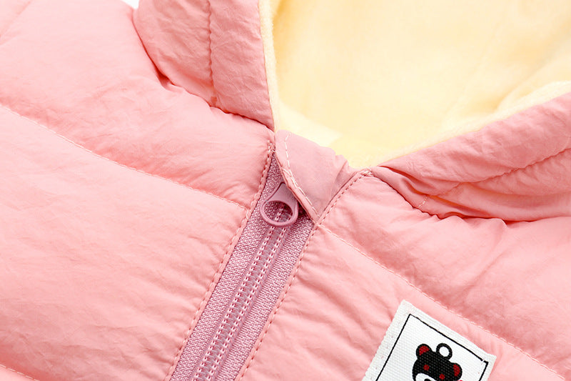 Suitable For Height 66cm Dark Blue Baby & Toddler Hooded Padded Snowsuit - Fleece Lined Winter Romper Outerwear 3