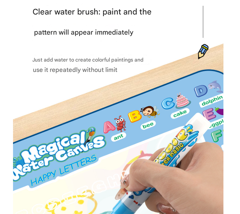 Forest Insect Giant Aqua Magic Doodle Mat 100x80cm - Mess-Free Reusable Water Drawing Pad for Creative Kids 3