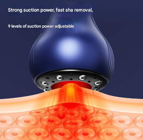 White Electric Meridian Scraping Massager with Air Release Valve - Full Body Suction Therapy, 16.6x8.4cm