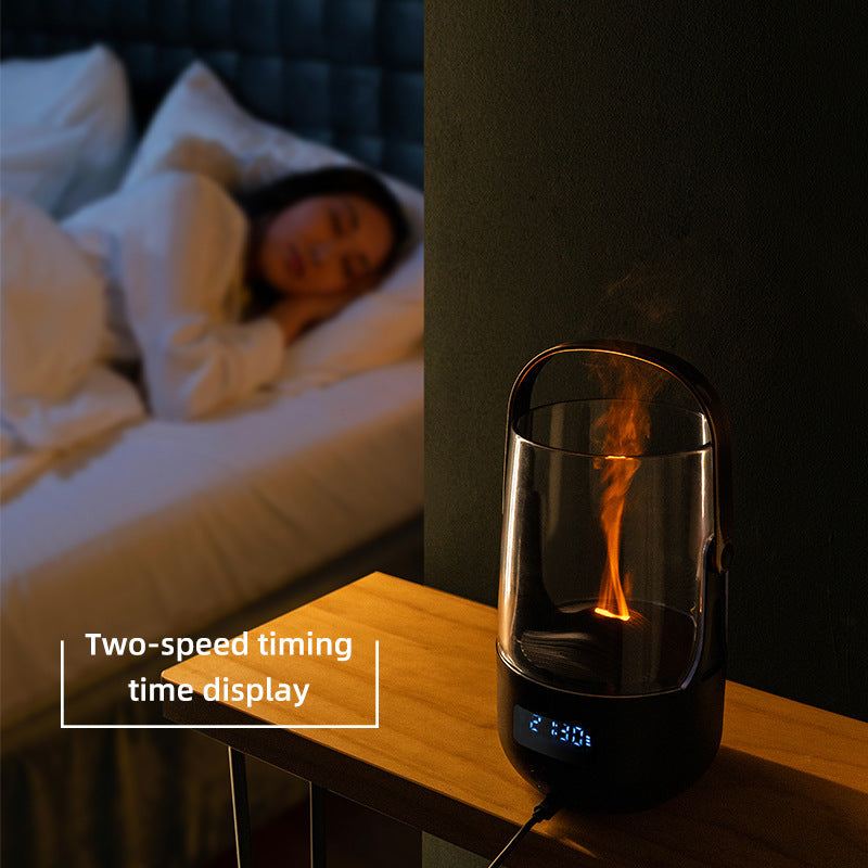 Creative Retro Flame Essential Oil Diffuser - Portable Humidifier for Office, Bedroom & Camping 3