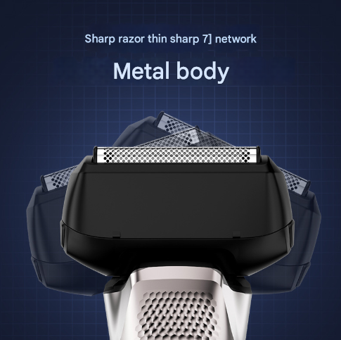 Black Reciprocating 5-Blade Beard Trimmer - Waterproof Electric Razor for Full-Body Use 4