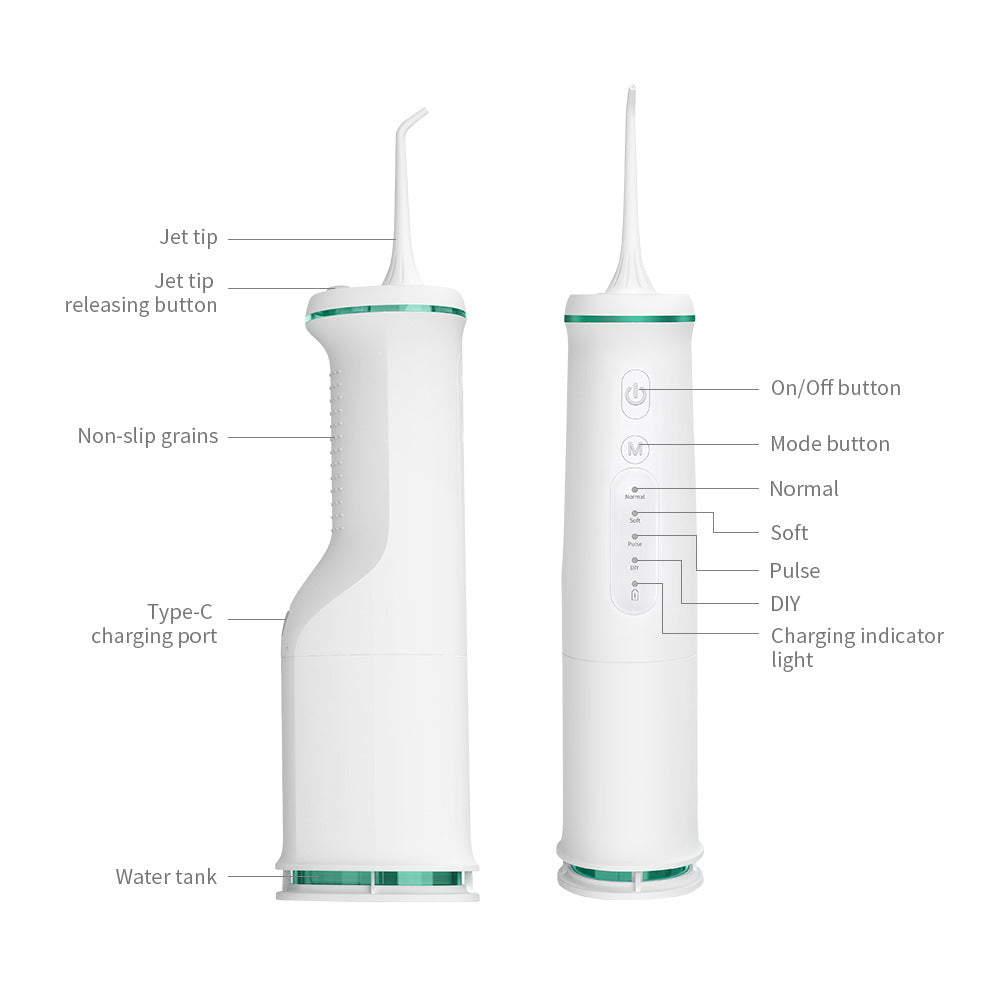 White Home Electric Oral Irrigator - Portable Water Flosser for Teeth Cleaning 3