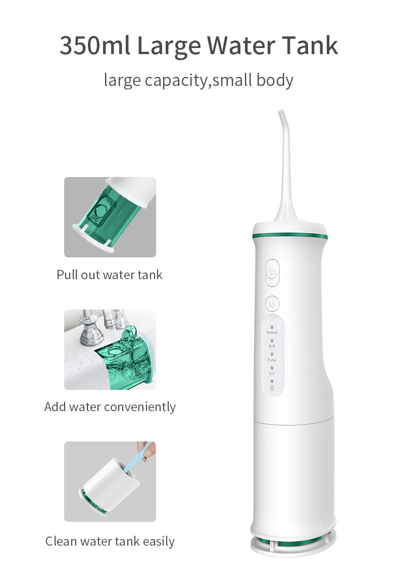 White Home Electric Oral Irrigator - Portable Water Flosser for Teeth Cleaning 5