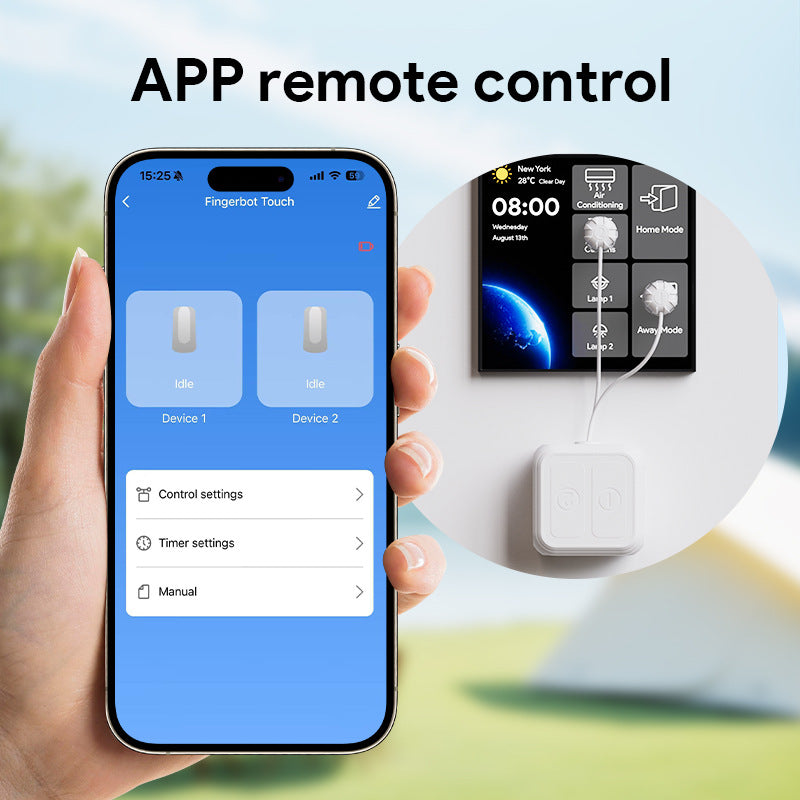 Touchscreen Finger Robot - Dual-Control Bluetooth Smart Screen Clicker with Timer 3
