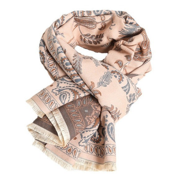 Faux Cashmere Sun Protection Shawl - Summer AC Room Dual-Use Decorative Scarf 4