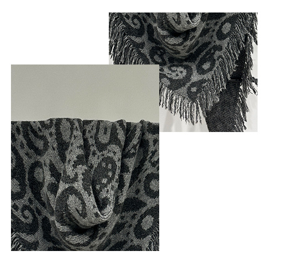 Red Luxurious Fringe Wool and Lambswool Scarf for Women - Thick Warm 60 x 170 cm Shawl 3