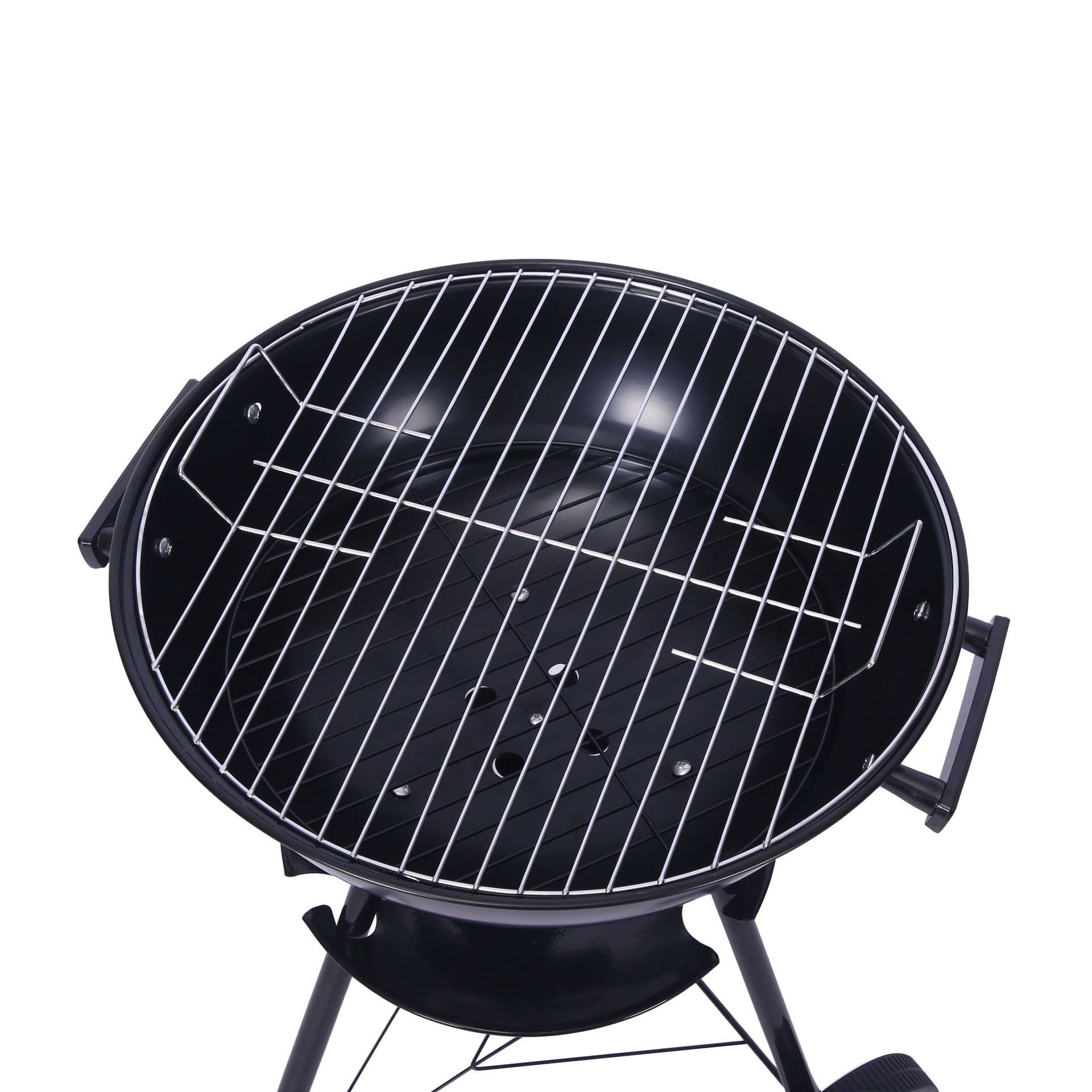Outdoor Folding Apple-Shaped Stainless Steel Charcoal Barbecue Grill - 41cm Grill Net