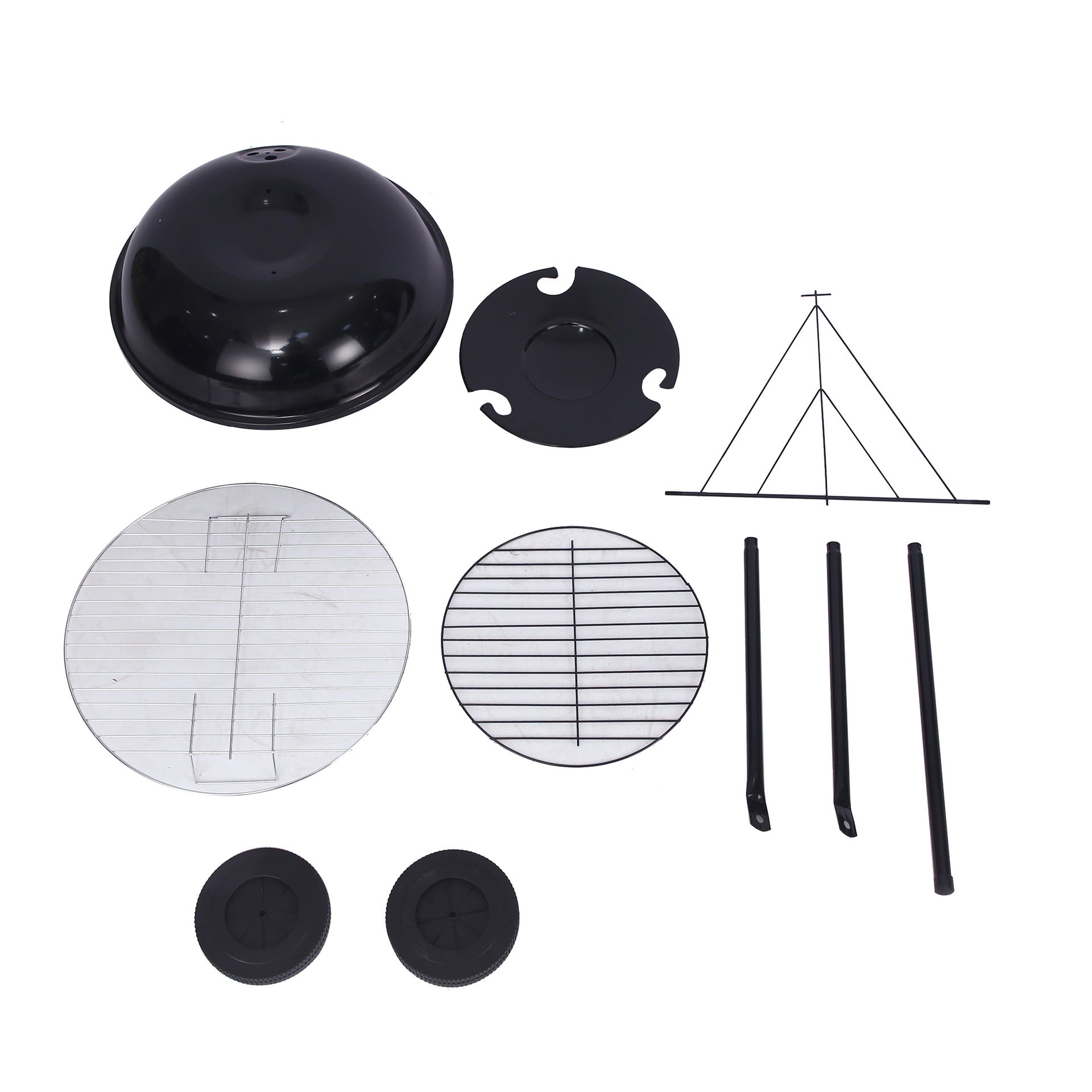 Outdoor Folding Apple-Shaped Stainless Steel Charcoal Barbecue Grill - 41cm Grill Net 3