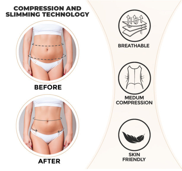 2XL Skin Color Women's Seamless Body-Shaping Onesie with Zipper - Abdomen Slimming and Hip Lifting 3