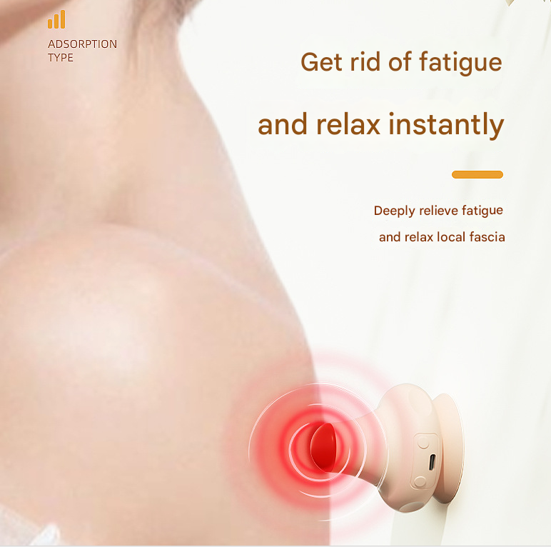 Pink [Stone + Hot Compress] Silicone Fascial Massage Ball with Suction - Muscle Relaxation for Yoga and Therapy 3