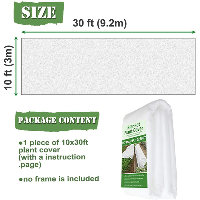 2-Piece Premium Nonwoven Plant Frost Cover - 3x9m 3