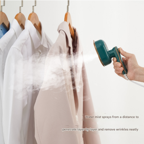 Green Mini Handheld Steam Iron - Portable Garment Steamer 3