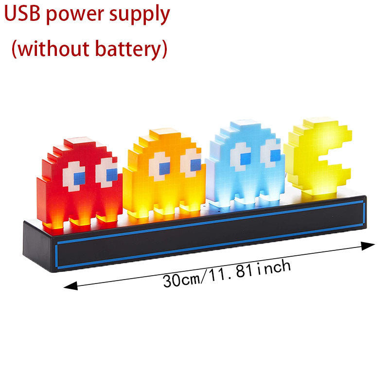 Cute Pac-Man Night Light Set with 3-Level Dimming
