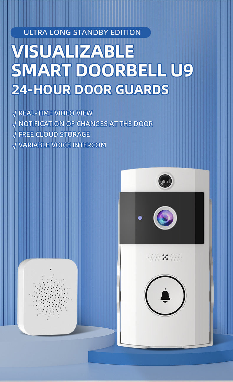U9 Visual Doorbell HD Wireless Video Doorbell with Long-Lasting Battery 3