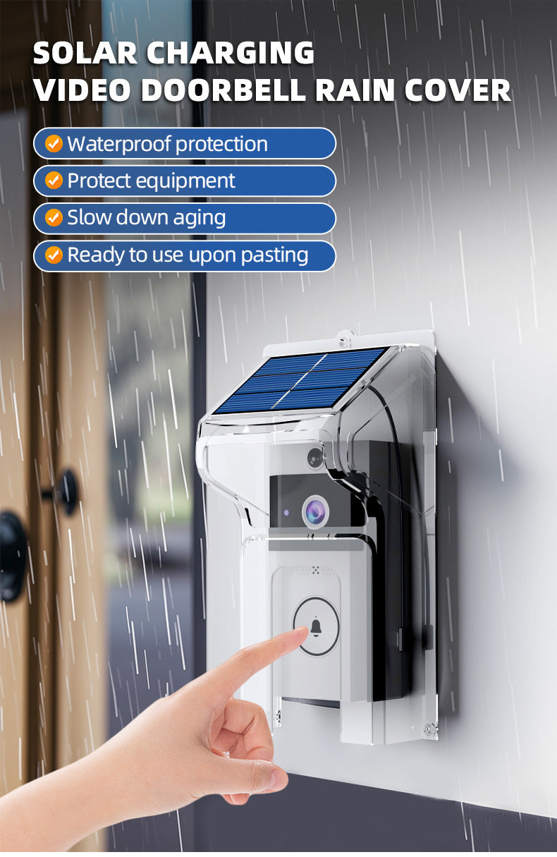 Transparent Rain Cover + Doorbell Combination HD Wireless Video Doorbell with Long-Lasting Battery 3