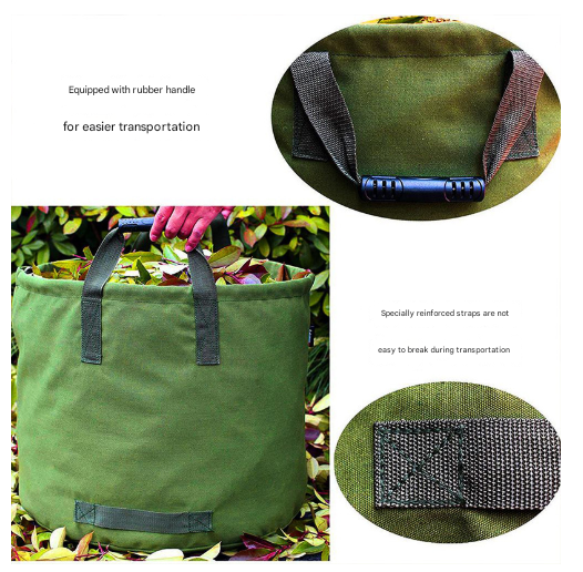 Grey Durable Green Garden Leaf Collection Bag