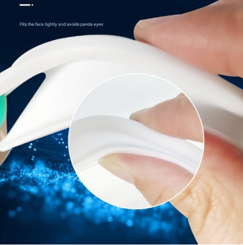 Coated Blue-white-blue Premium Full-View Anti-Fog Adult Swim Goggles with Wide-Frame Design 4