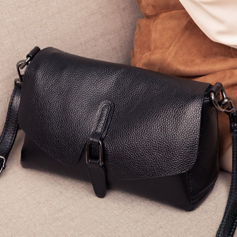 Genuine Leather Women's Crossbody Bag with Soft Cowhide Finish