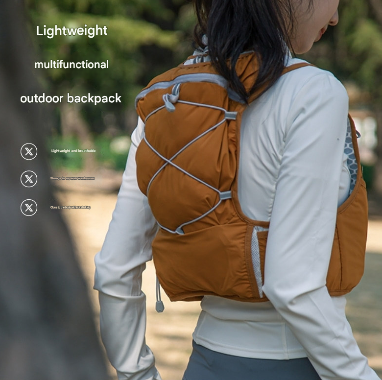 Orange Hydration Backpack for Trail Running, Marathon, and Cycling