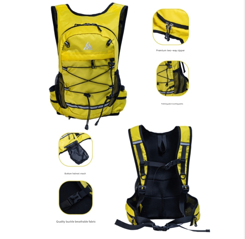 Grey Lightweight Hydration Backpack for Trail Running, Cycling, and Marathons 3