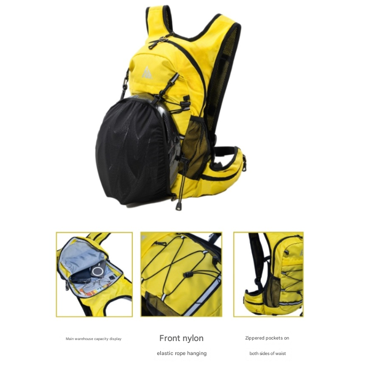 Black Lightweight Hydration Backpack for Trail Running, Cycling, and Marathons 4