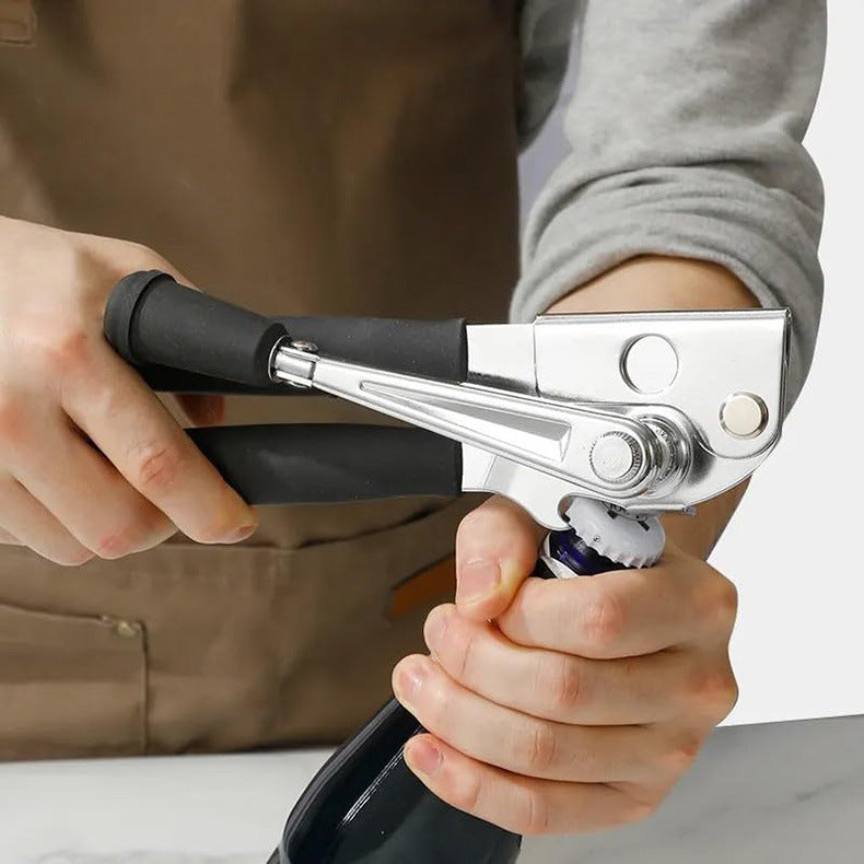 Heavy-Duty Manual Can Opener with Ergonomic Grip - Stainless Steel Cutter & Bottle Opener 4