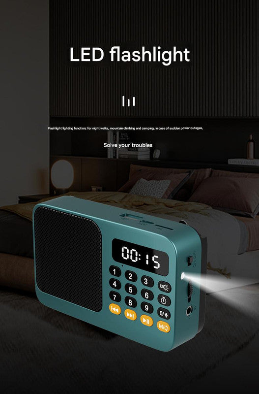 Portable Digital Music Player & FM Radio,4 Playback Modes, LED Flashlight(Red) 5