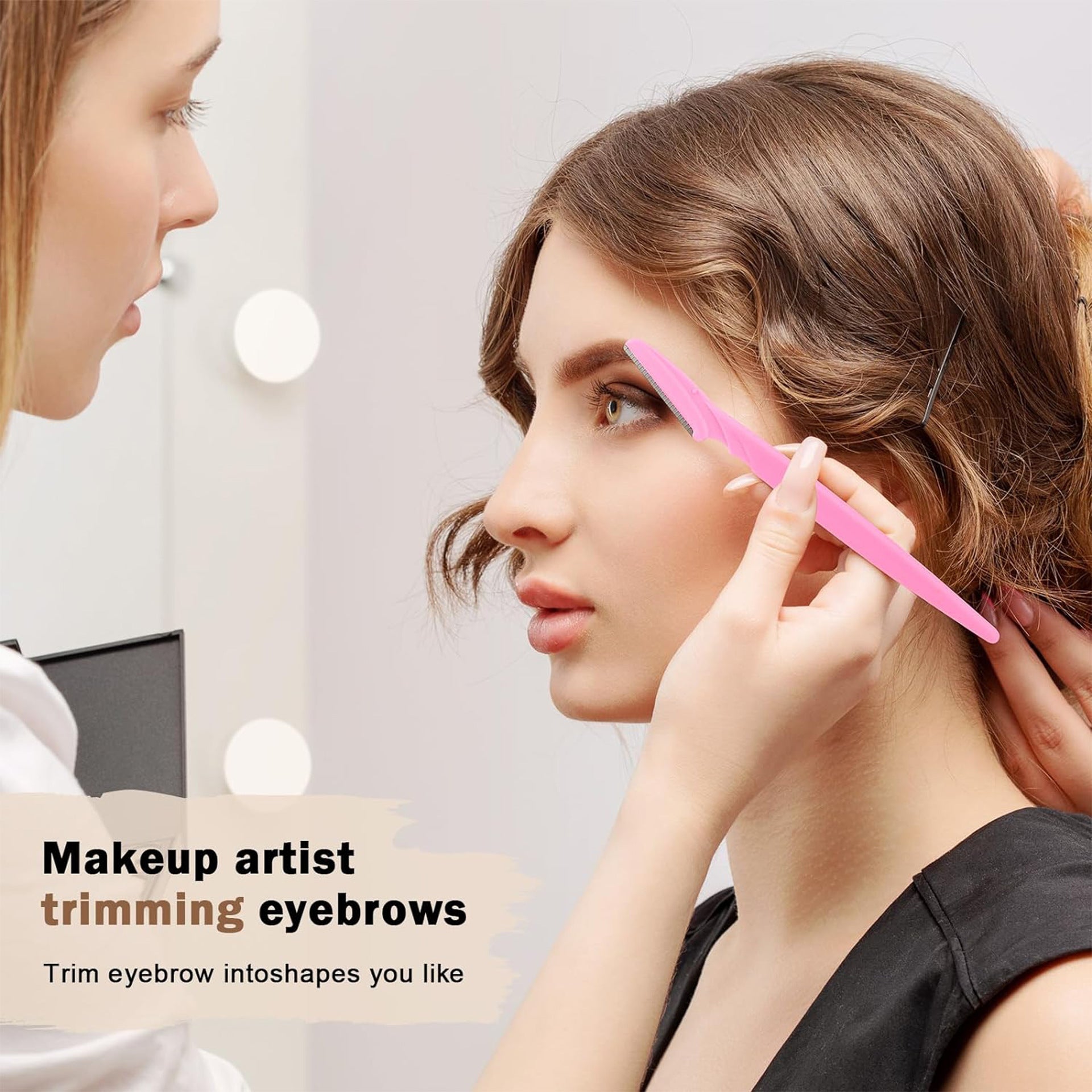 40-Piece Eyebrow Razor & Dermaplaning Tool Set(Black) 7