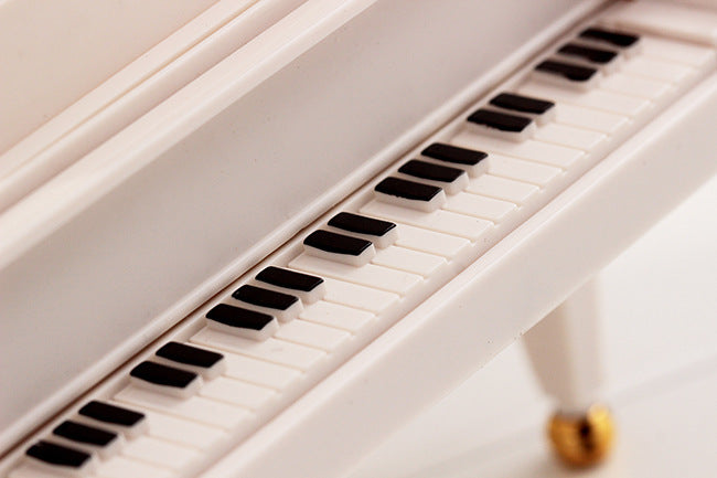 Classical Grand Piano Music Box with Dancing Ballerina(Dancing girl version - white) 4