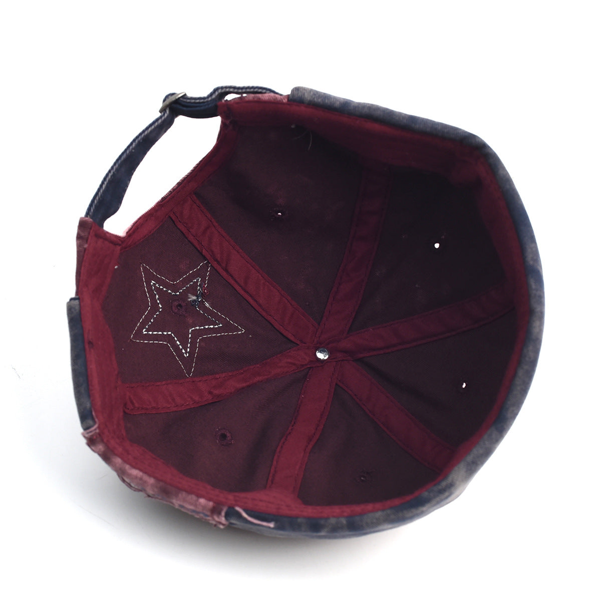 Vintage Washed Cotton Docker Cap - Unisex Brimless Beanie Hat with Star Patch(Khaki)
