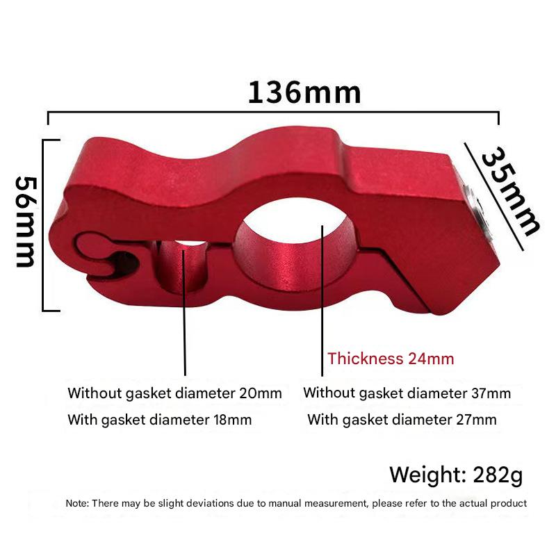 Motorcycle & Scooter Handlebar Grip Lock - Anti-Theft Brake Lever Lock(Red) 3