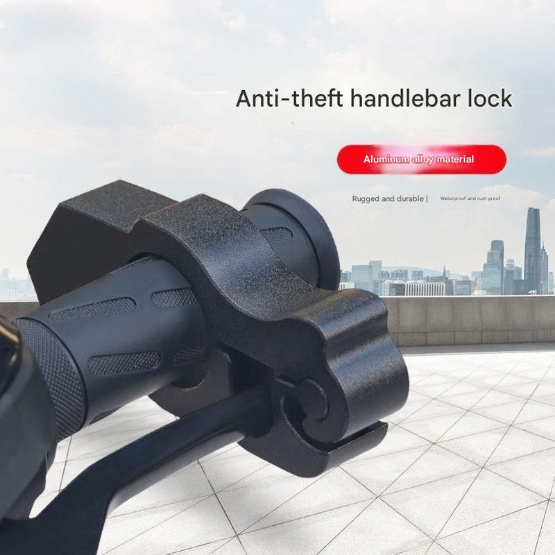 Motorcycle & Scooter Handlebar Grip Lock - Anti-Theft Brake Lever Lock(Blue)