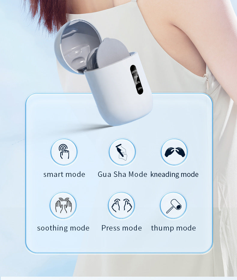 Smart Cervical Spine EMS Massager Sticker with Remote Control & Charging Case - 6 Modes, 16 Strengths(white) 9