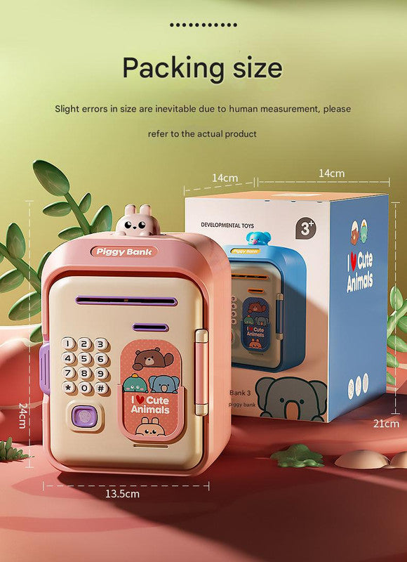 Interactive Kids' Piggy Bank Safe with Music, Stories & Password Lock(blue) 6