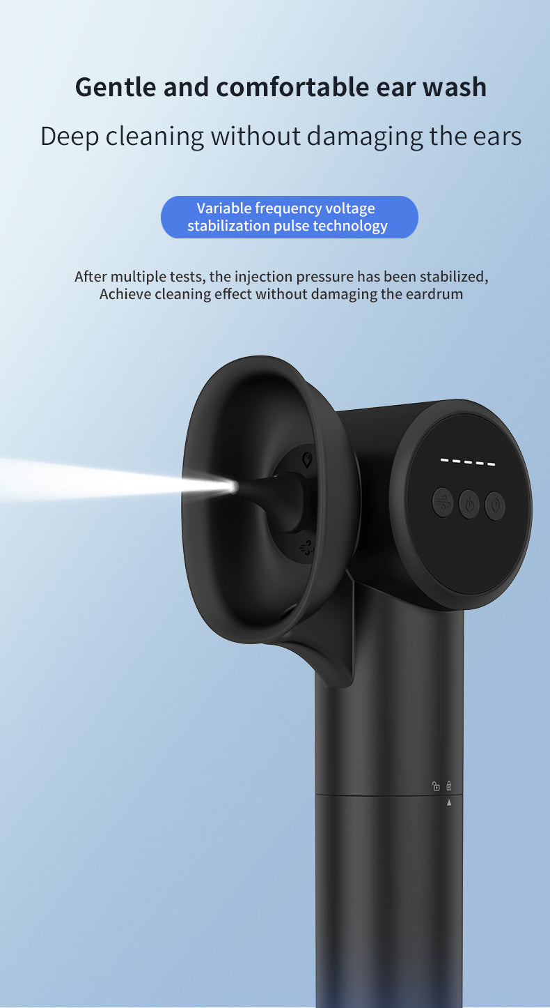 Automatic Electric Ear Wax Removal & Irrigation System - 5 Modes, USB-C, Hot Air Drying(black) 8
