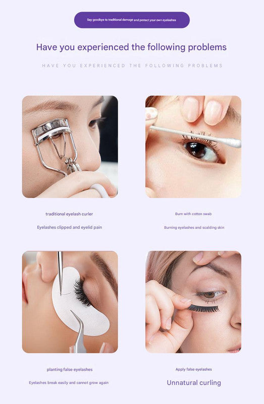 Heated Eyelash Curler with 2 Temperature Controls, Long-Lasting Curl(white) 4