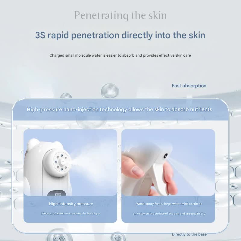 Nano Facial Mist Sprayer & Oxygen Injector - 3 Modes, Deep Hydration & Serum Absorption(pink) 3