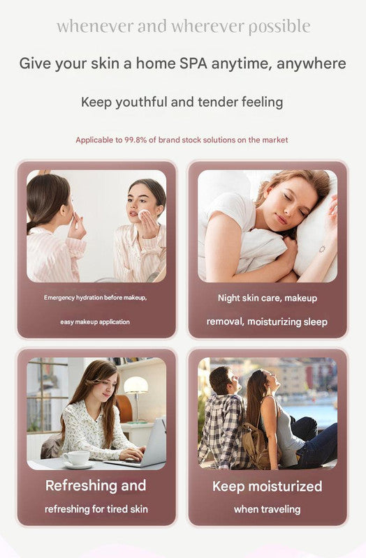 Nano Facial Mist Sprayer & Oxygen Injector - 3 Modes, Deep Hydration & Serum Absorption(pink) 4