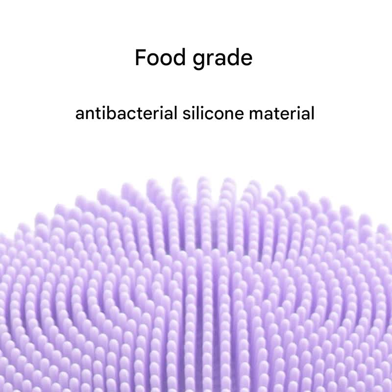 Silicone Facial Cleansing Brush - 6-Speed Vibration, Food-Grade Antibacterial Material with Warming Function(pink)