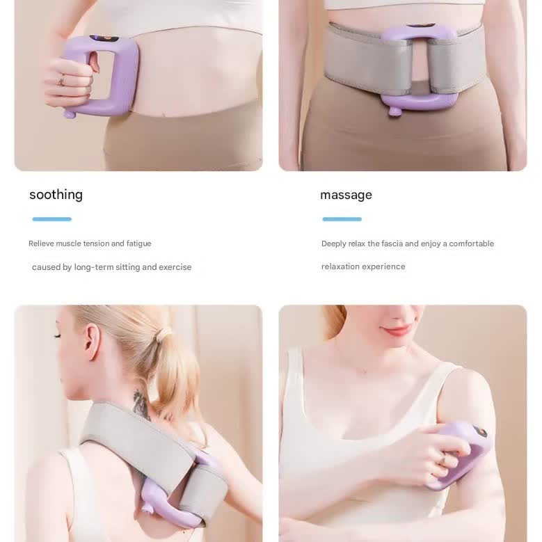 Portable Body Sculpting & Muscle Relaxation Massager with 8 Heads - 5 Speeds(purple) 3