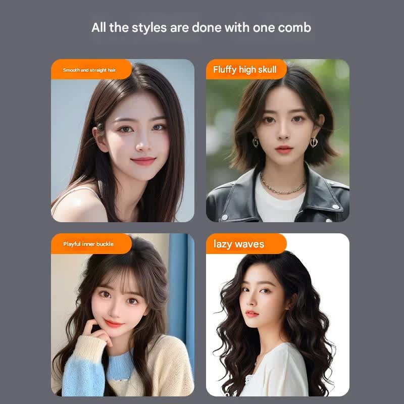 Cordless Hair Straightener Comb - 4 Temperature Settings, USB-C, PTC Heating(pink) 5